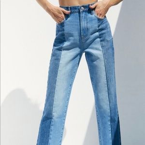 Pacsun high rise two tone straight leg jeans (NWT)